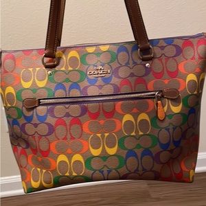 Coach Gallery Tote in Rainbow